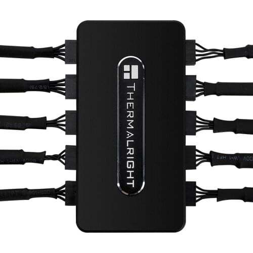 Thermalright Chassis Cooling Fan 10 in 1 PWM 4pin Hub Computer PC Desktop Smart Speed Conotroller Multiple Fans Adapter Splitter