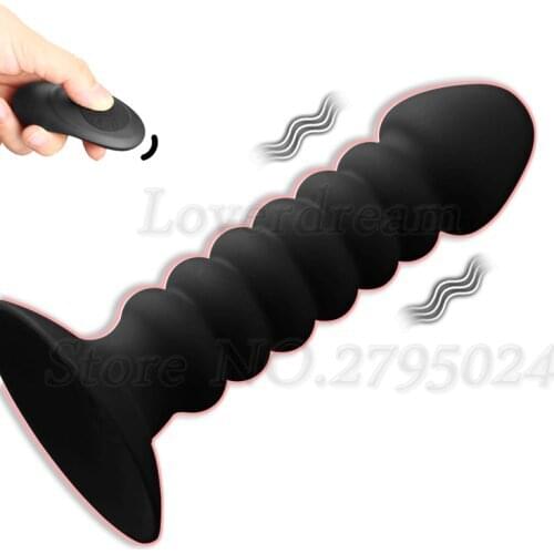 Rechargeable Remote Control Silicone Anal Dildo G Spot Vibrator Sex Toys For Women Men Butt Plug With Sucker Prostate Massager