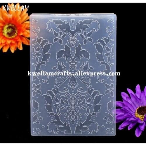 Flowers Leaves Plastic Embossing Folder For Scrapbook DIY Album Card Tool Plastic Template 12.5x17.8cm KW7062308