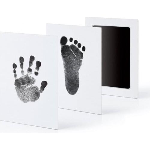 Baby Paw Print Pad Foot Print Photo Frame Pad Inkless Wipe Safe Non-Toxic Newborn Kit-Hand Foot Print Keepsake Footprint Kit