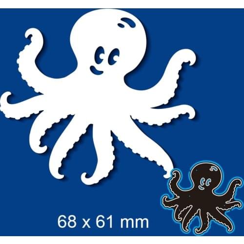 Cutting Dies Octopus New Metal Stencils DIY Scrap Booking Paper Cards Making Decoration 68*61mm