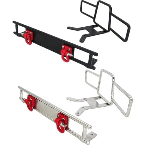 Remote Control Metal Front Rear Bumper w/ Hook Mount for WPL D12 1/10 RC Crawler Climbling Truck Pickup Truck Parts Accessory