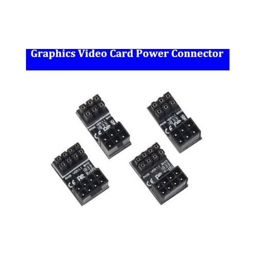 PCI-E Graphics video Card Power Connector 180 degree adapter with pcie PCI-e 6Pin 6-Pin 8Pin 8-Pin male female connecotor