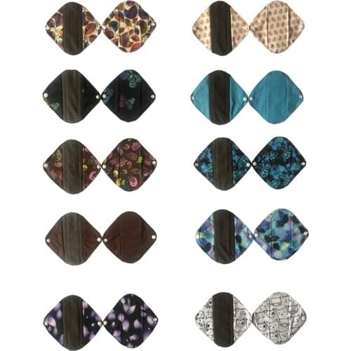 MUMBABY 17cm / 7 Inch Charcoal Bamboo Mama Cloth/ Menstrual Pads / Panty liner (1pcs)