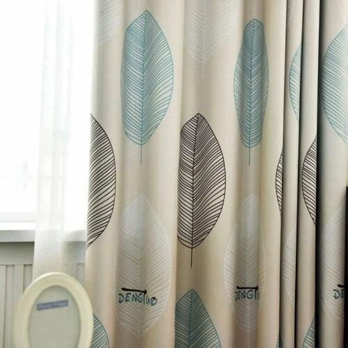 Curtains for Living Room Modern Printed High Shading Leaves Curtains for Bedroom Blackout Curtains Cortinas Para Sala De Estar