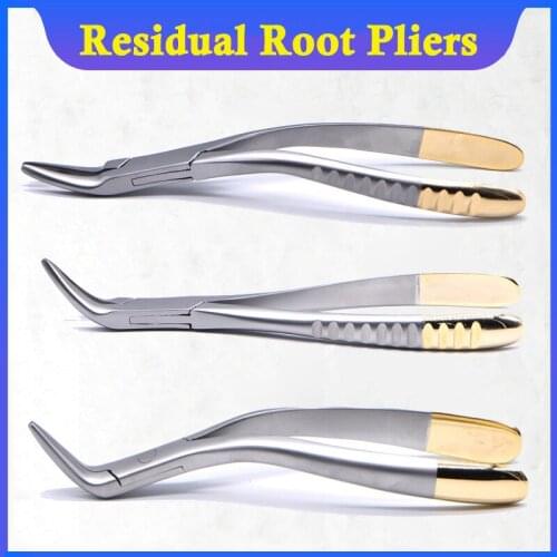 Dental Root Fragment Minimally Invasive Tooth Extraction Forcep Tooth Pliers Dental Instrument Curved Maxillary Mandibular Teeth