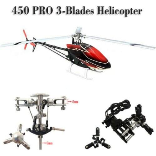 VCTRC 450 pro 3 Blades rotor Helicopter Carbon Fiber 6 CH 3D RC helicopter kit