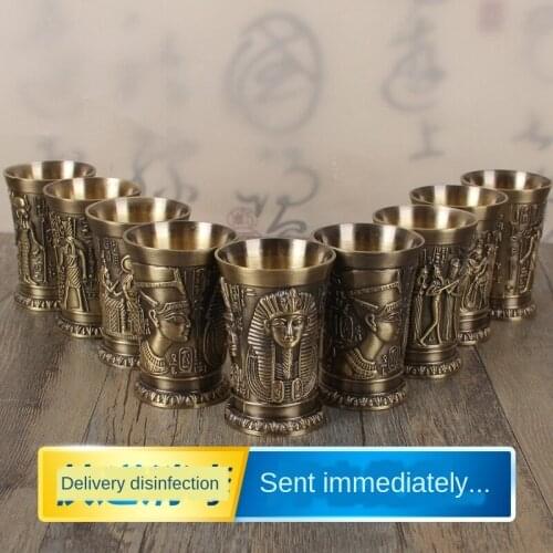 Vintage Egypt Wine Glass Small Shot Glass Creative Shot Glass Personality Shot Drink Cocktail Shooter Glass