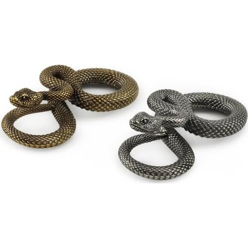 1pcs Brass Snake Key Ring Copper Snake Key chain Outdoor Tool Accessories DIY Car Hanging