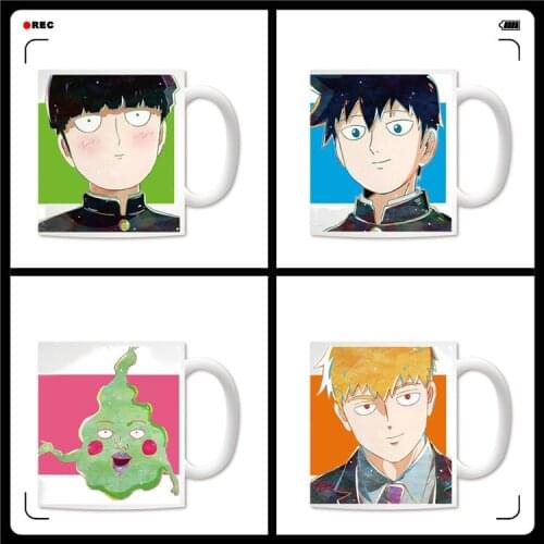 300ML Anime Mob Psycho 100 Cosplay Props Ceramic Mug Coffer Cup Cartoon Collections Accessories Favors Souvenir Drinking Glass
