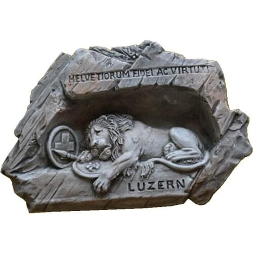 Lucerne Switzerland Lion Monument Aromatherapy Cold Porcelain 3D Fridge Magnets Travel Souvenirs Refrigerator Magnetic Sticker