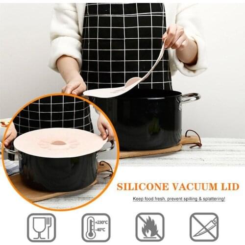 Fresh-keeping Anti-overflow Cover Set 5PCS Silicone Microwave Bowl Lid Strong Suction Kitchen Accessories