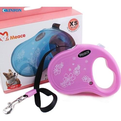 50Pcs/Lot The New Automatic Dog 12kg Pull Retractable Leash 3 Meters