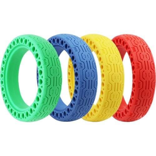 8.5 Inch Colorful Honeycomb Solid Tire for Xiaomi M365 Electric Scooter Parts Tubeless Shock Absorption Tire 8 1/2 Solid Tyre