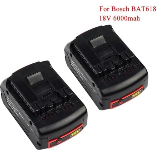 BAT618 18V 6.0Ah Replacement Battery For Bosch BAT609 BAT620 BAT622 BAT609G BAT619 BAT619G BAT610G 2607336235 2607336169 Z50