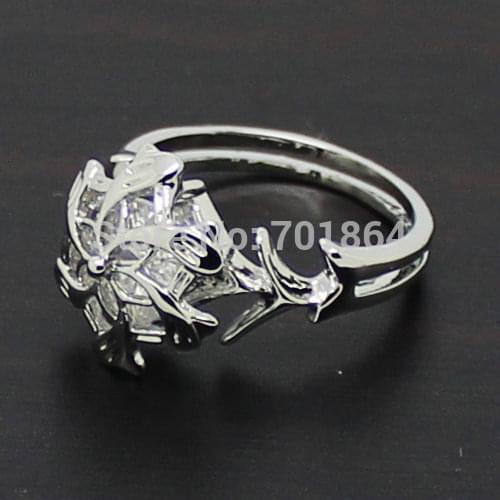 Free Shipping Silver color Nenya Galadriel 's Flower Ring of Water + Ring Box Set The Hobbit Jewelry