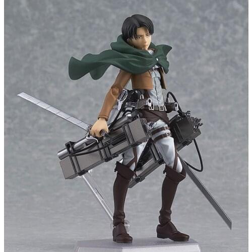 2021 15cm Attack on Titan Levi Rivaille Rival Mikasa Ackerman Eren Jaeger Action figure toys doll Christmas gift with box