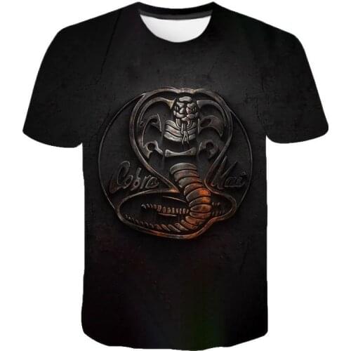 New Summer Fashion Short Sleeve 3D Printed Men Women T-Shirt Round Neck Cobra Kai Casual Streetwear Boy Girl Children Cool Tops