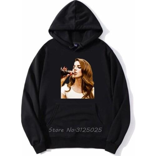 Hoodie Lana Del Rey Letter Print Casual Funny Hoodies Autumn Winter Men Fleece Sweatshirt Hoody Streetwear