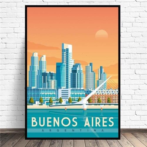 Buenos Aires Travel Art Canvas Poster Prints Home Wall Decor Painting