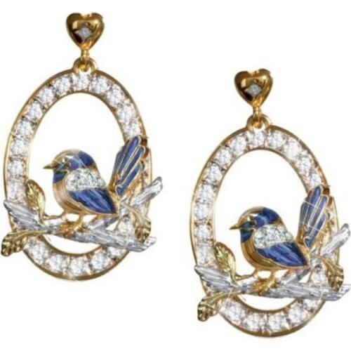 Fine Oval Diamond Luxury Jewelry Earrings for Women Aesthetic Accessories Exquisite Romance Magpie Jewelry Accessories Earring