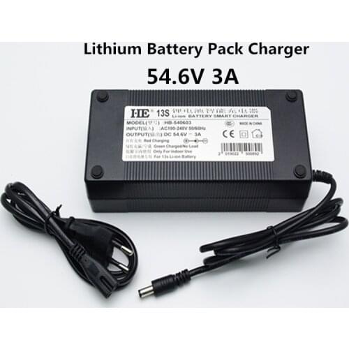 KingWei 1pcs DC 54.6V 3A AC 100V-240V Adapter Converter Power Supply Power Adapter Wall Charger for 18650 Lithium Battery