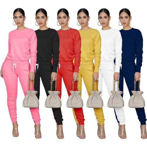 Tracksuit for women two piece set casual sweater long sleeve pants 2 piece set for women two pieces sets womens suits 2XL