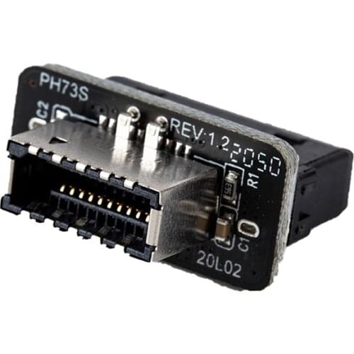 TYPEC Plug-in Port Motherboard USB3.019P/20P to TYPE-E90 Degree Adapter Chassis Front TYPEC Plug-in Port