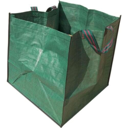 Gardening Garbage Bags With Handles Heavy Duty Waterproof PP Reusable Tear-resistant Fallen Leaves Collection Garden Yard Bag