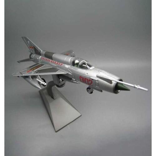 1/72 Scale Soviet Union Russia Airforce MIG21 MIG-21 China ver J 7 Fighter Air Force Diecast Aircraft Plane Model Alloy Toy