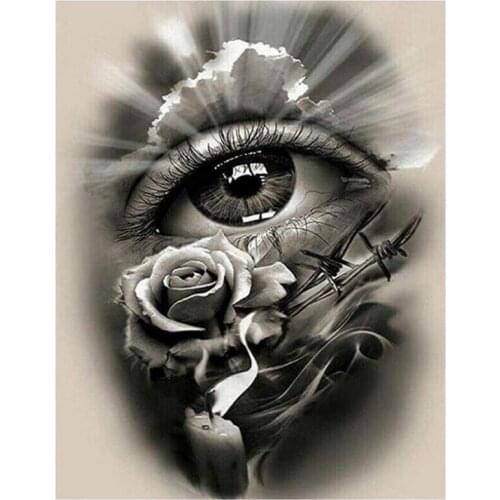 Dpsprue Full 5D DIY Square/Round Drill Diamond Painting "Flower Eye" Diamond Embroidery Cross Stitch 3D Decor Gift DF52