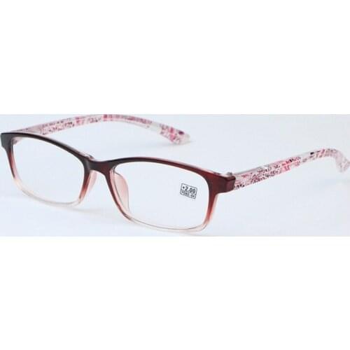 New Reading Glasses Unisex HD Lens Comfort Square Frame Purple Wine red +1.0to4.0 R212