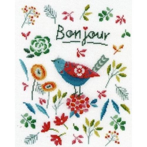 Drop Shipping Needlepoint Flower Bird Embroidery Cross Stitch Patterns Free with 100% Cotton Floss &Free Shipping for Wall Decor