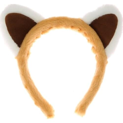 Furry Headband Animal Cat Ears Cartoon Hairband for Washing Face Stage Performance Theme Party Costume Hair Accessories