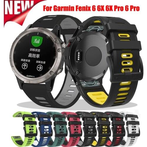 26 22MM Silicone Quick Release Watchband Strap For Garmin Fenix 6X Pro 6 Pro 5 5X Watch Easyfit Wrist Band Official Style Watch