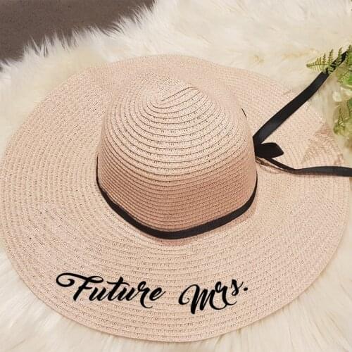 Future Mrs floppy hat Bride to be Wedding engagement Bridal Shower Bachelorette Party beach travel decoration Gift Photo props