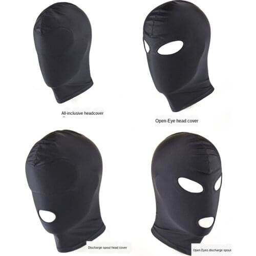 SM Bondage Soft Sexy Head Mask Adult Games Sex Toys for Couples Sex Headgear Erotic Toys Black Slave Restraint Hood Mask Adultos