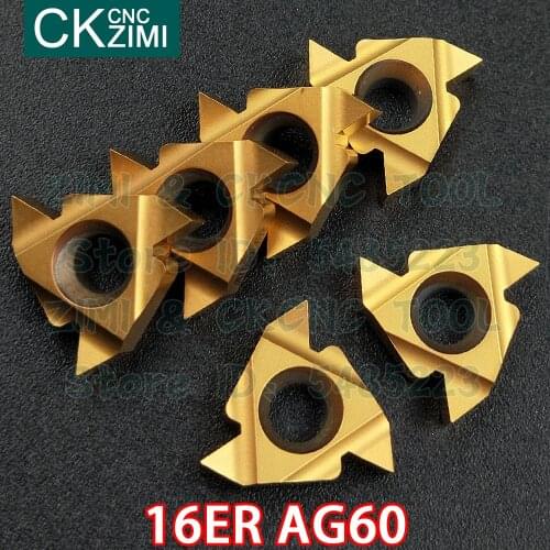 16ER AG60 carbide inserts External thread insert Tools Threading tools CNC Metal lathe turning Cutting tool 16ER AG 60 for steel