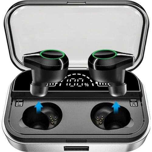 TWS Bluetooth 5.0 Wireless Earbuds Earphones Hi-Fi Stereo Sound Earbuds Sports Waterproof Headsets with Charging Box
