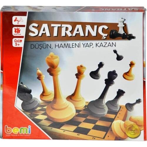 Bemi Yetişkinler ve Çocuklar için Ahşap Satranç Seti Hızlı Kargo