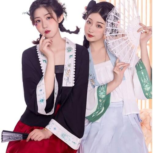 Chinese Traditional Hanfu Clothes Anime Kimono Cosplay Ancient Tang Dynasty Princess Dress Oriental Hanfu Skirt Samurai Cardigan