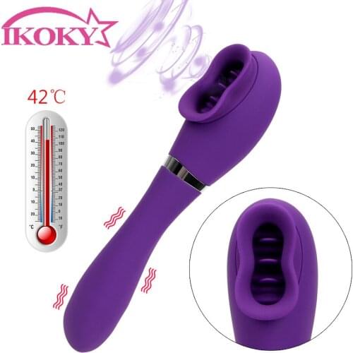 Sex Toys for Women Nipple Sucker Oral licking Tongue Vibrator G-spot Clitoris Stimulator Female Masturbator Heating 10 Speeds