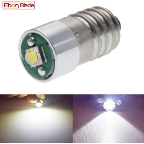 1/2Pcs E10 Mini LED Bulb Flashlight 3V 4.5V 6V 12V 18V Replacement Bulb 3W CR EE 1447 Screw Torch Work Light Lamp 220LM White