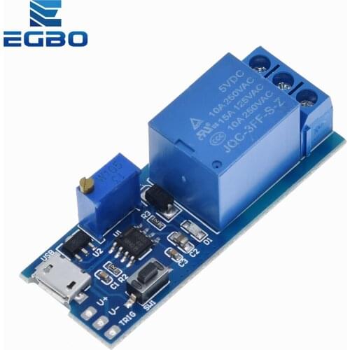 1PCS Great IT 5V-30V Delay Relay Timer Module Trigger Delay Switch Micro USB Power Adjustable Relay Module