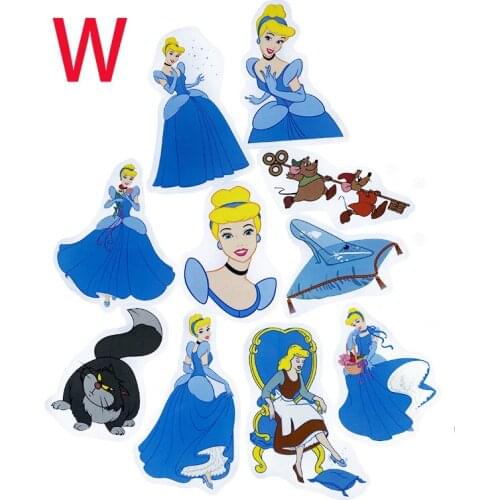 100 sheets Anime PVC Cinderella waterproof stickers aesthetic autocollant for kids