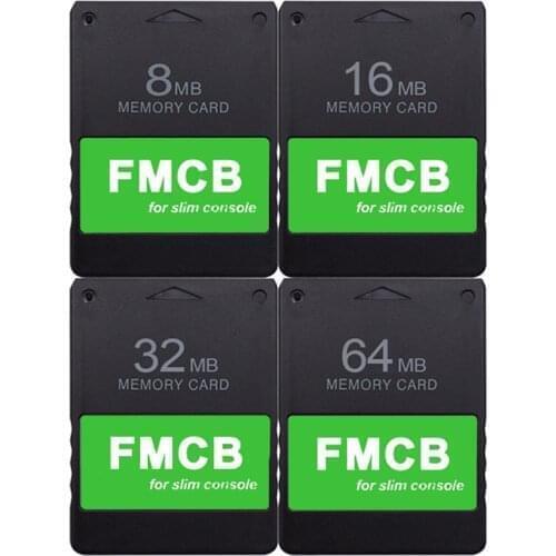 100pcs 8MB 16MB 32MB 64MB For Fortuna FMCB Free McBoot Memory card for PS2 Slim Game Console SPCH-7/9xxxx Series