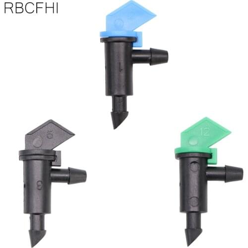 RBCFHl 100PCS 4L 8L 16L Garden Agriculture Sprinkler Watering Irrigation Flag Dripper Device With 4mm Barb