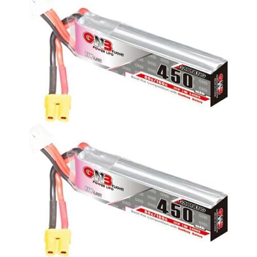2PCS Gaoneng GNB 7.6V 450Mah 80C 2S HV 4.35V Lipo Battery XT30 JST Plug for iFlight CineBee Cine Whoop BetaFPV FPV Racing Drone