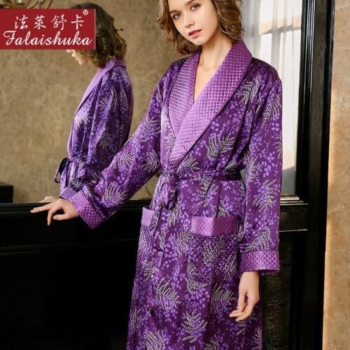 Thicken 100% genuine silk Dressing gown women nightgowns Noble sexy robe women elegance pure mulberry silk robes S5657