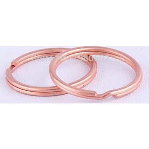 50pcs 30mm Rose gold color practical buckles key ring key chain for bag Diy Accessories